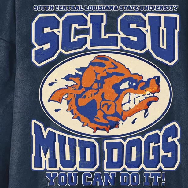 Vintage SCLSU Mud Dogs Classic Football Hooded Wearable Blanket