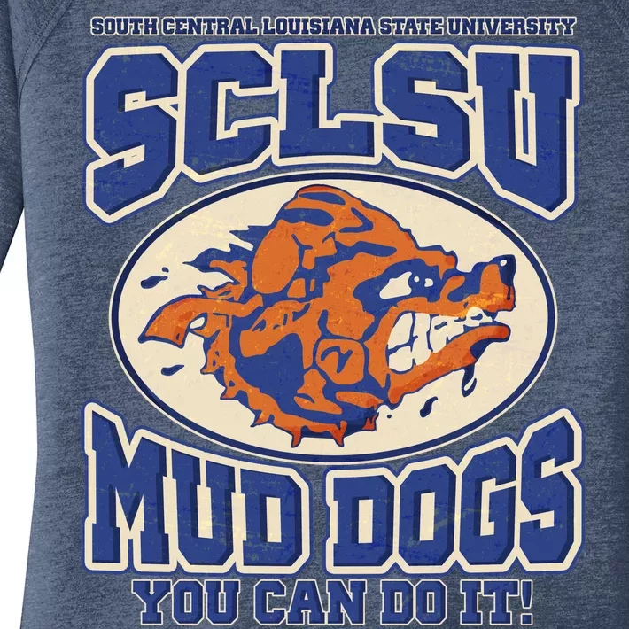 Vintage SCLSU Mud Dogs Classic Football Women’s Perfect Tri Tunic Long Sleeve Shirt