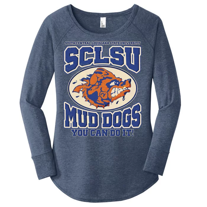 Vintage SCLSU Mud Dogs Classic Football Women’s Perfect Tri Tunic Long Sleeve Shirt
