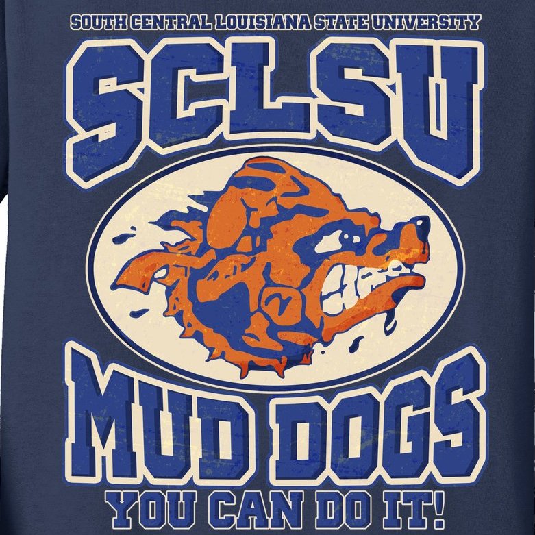 Vintage SCLSU Mud Dogs Classic Football Kids Long Sleeve Shirt