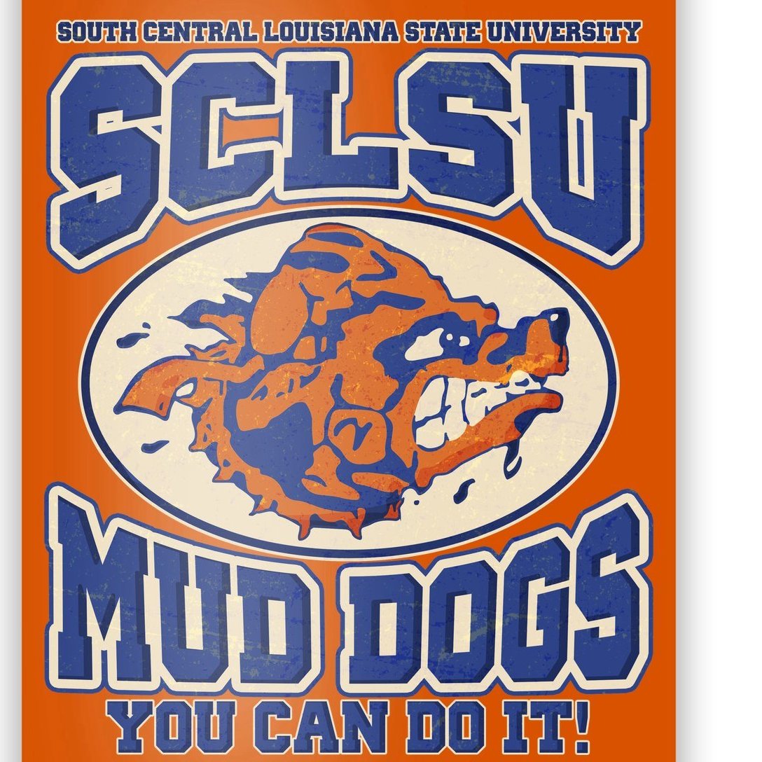Vintage SCLSU Mud Dogs Classic Football Poster