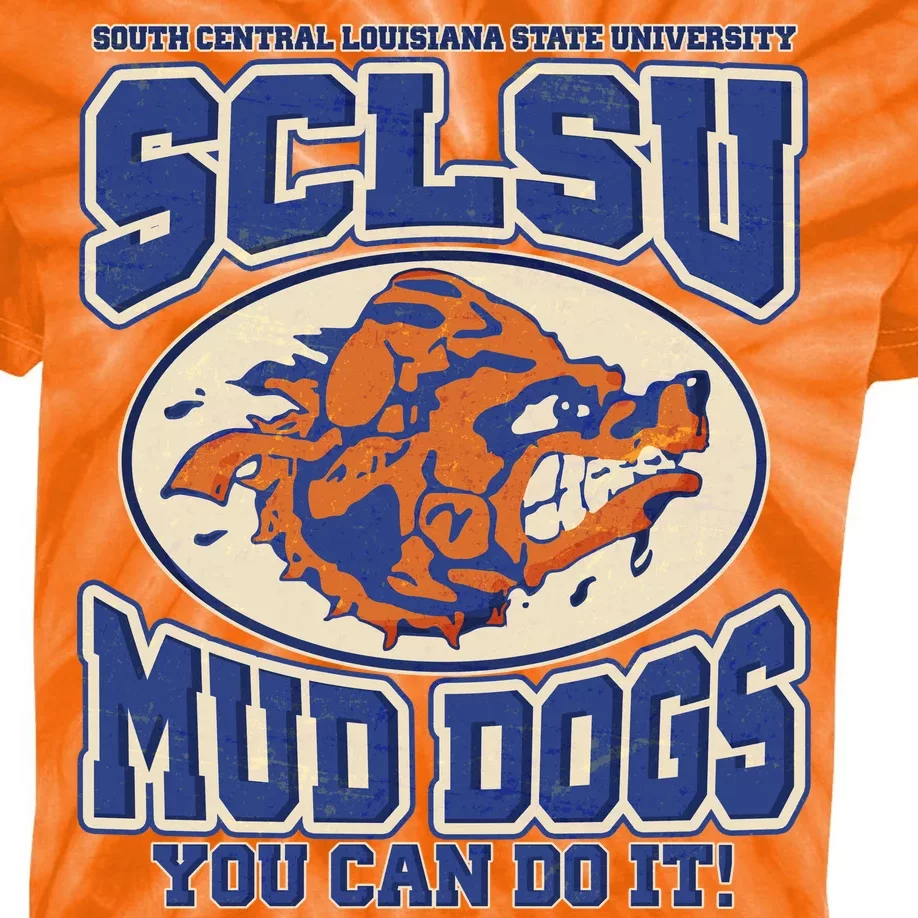 Vintage SCLSU Mud Dogs Classic Football Kids Tie-Dye T-Shirt