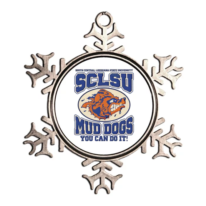 Vintage SCLSU Mud Dogs Classic Football Metallic Star Ornament