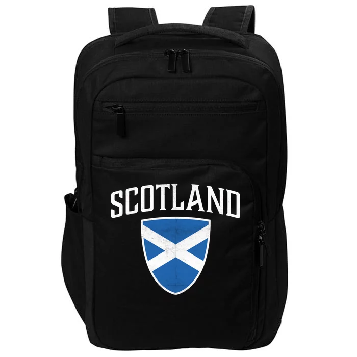 Vintage Scotland Flag Crest Shield Impact Tech Backpack