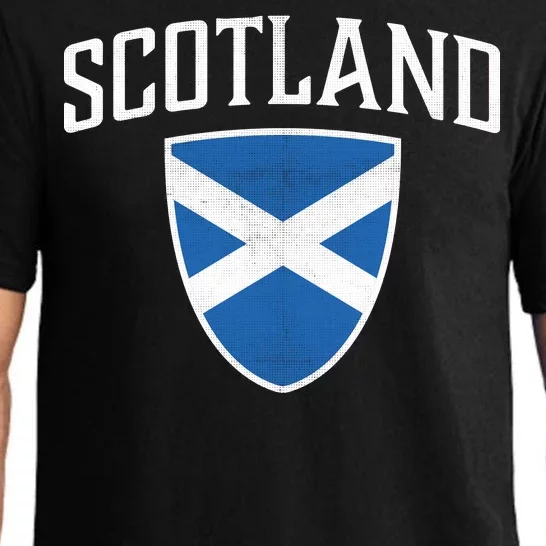 Vintage Scotland Flag Crest Shield Pajama Set