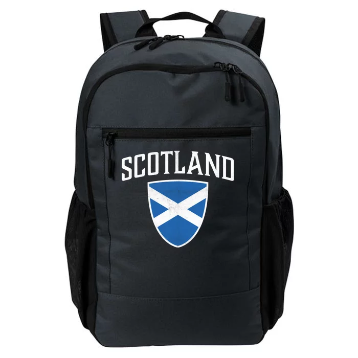 Vintage Scotland Flag Crest Shield Daily Commute Backpack