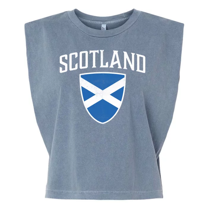 Vintage Scotland Flag Crest Shield Garment-Dyed Women's Muscle Tee