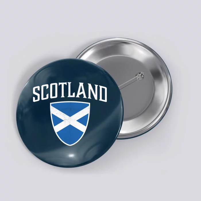 Vintage Scotland Flag Crest Shield Button