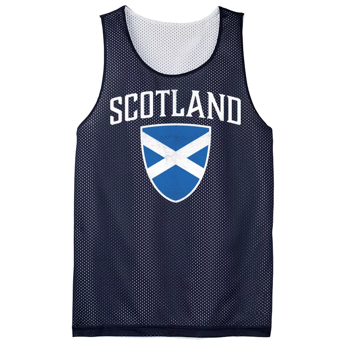 Vintage Scotland Flag Crest Shield Mesh Reversible Basketball Jersey Tank