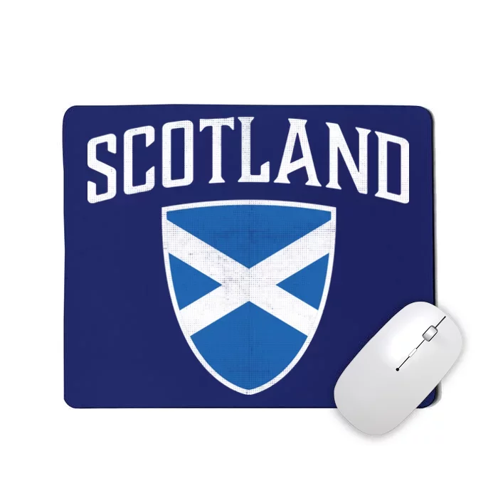 Vintage Scotland Flag Crest Shield Mousepad