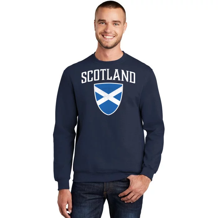 Vintage Scotland Flag Crest Shield Tall Sweatshirt