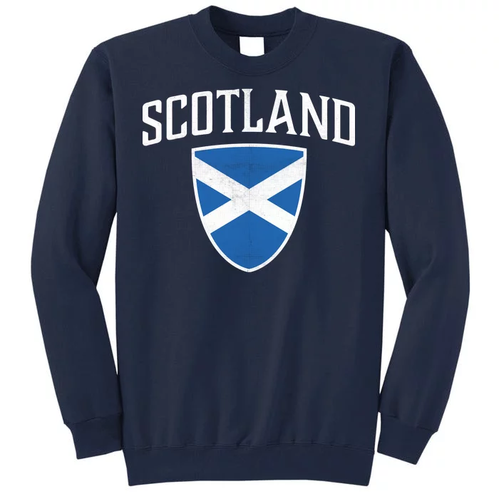 Vintage Scotland Flag Crest Shield Tall Sweatshirt