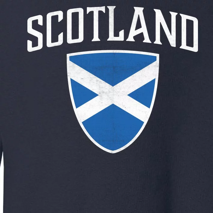 Vintage Scotland Flag Crest Shield Toddler Sweatshirt