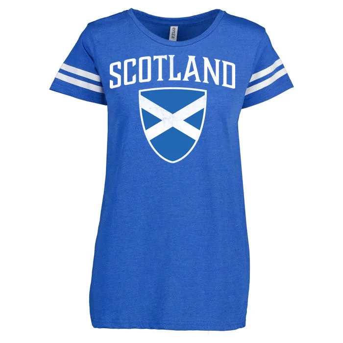 Vintage Scotland Flag Crest Shield Enza Ladies Jersey Football T-Shirt