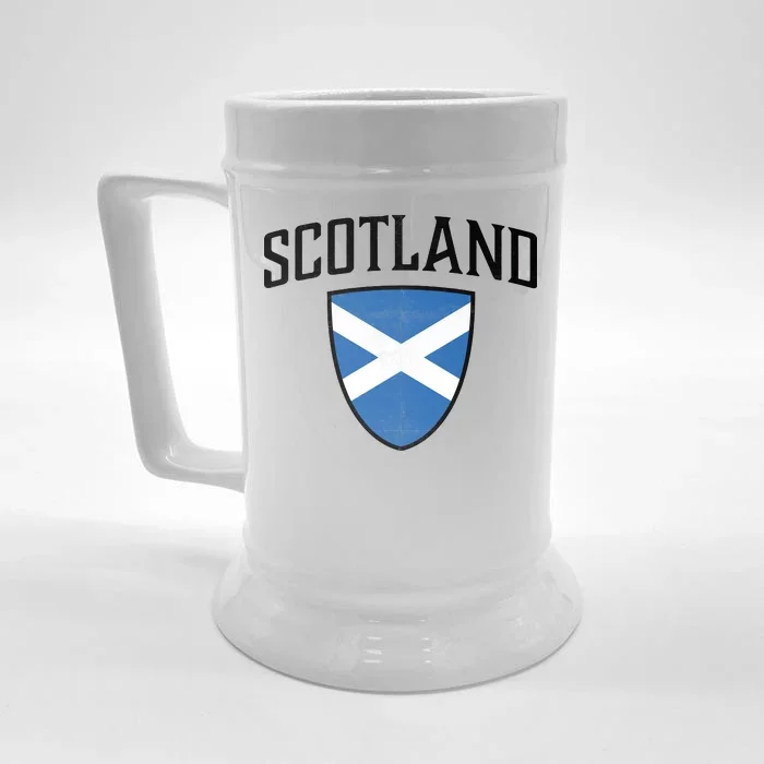 Vintage Scotland Flag Crest Shield Front & Back Beer Stein