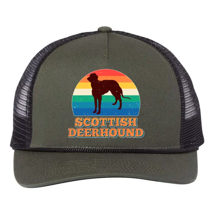 Vintage Scottish Deerhound Retro Rope Trucker Hat Cap