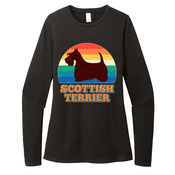 Vintage Scottish Terrier Womens CVC Long Sleeve Shirt