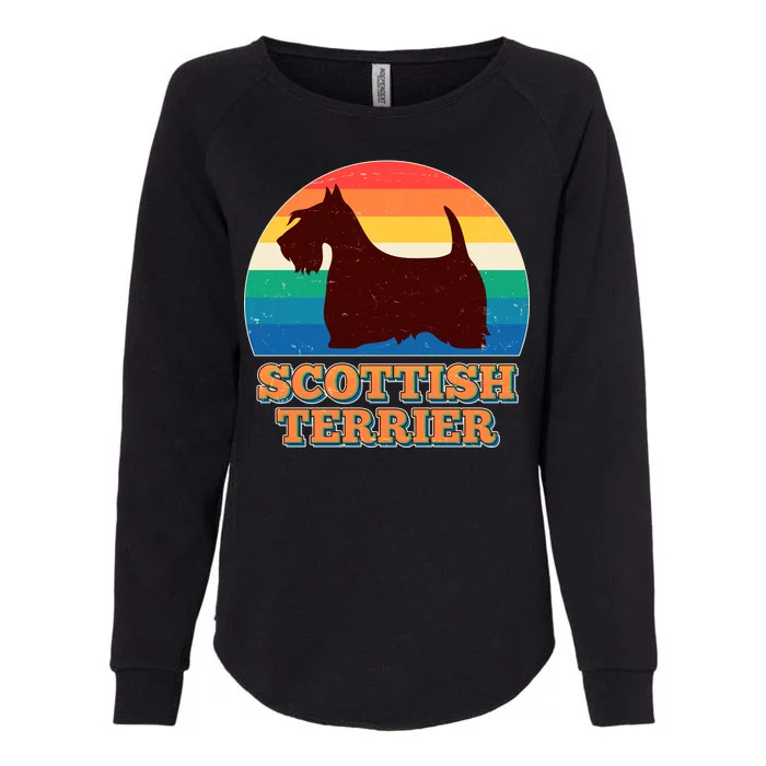 Vintage Scottish Terrier Womens California Wash Sweatshirt