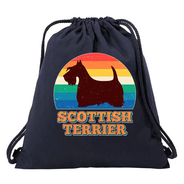 Vintage Scottish Terrier Drawstring Bag