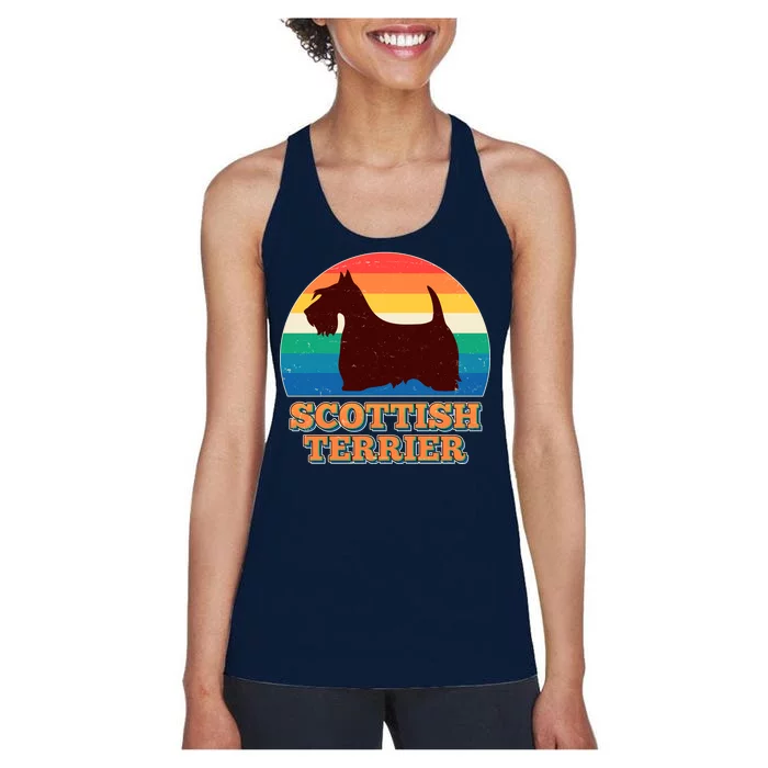 Vintage Scottish Terrier Women's Racerback Tank