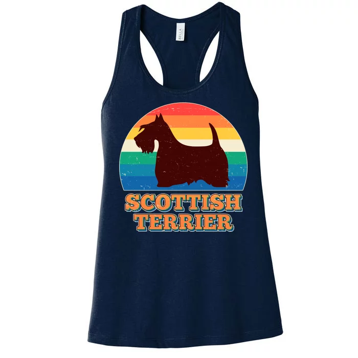 Vintage Scottish Terrier Women's Racerback Tank