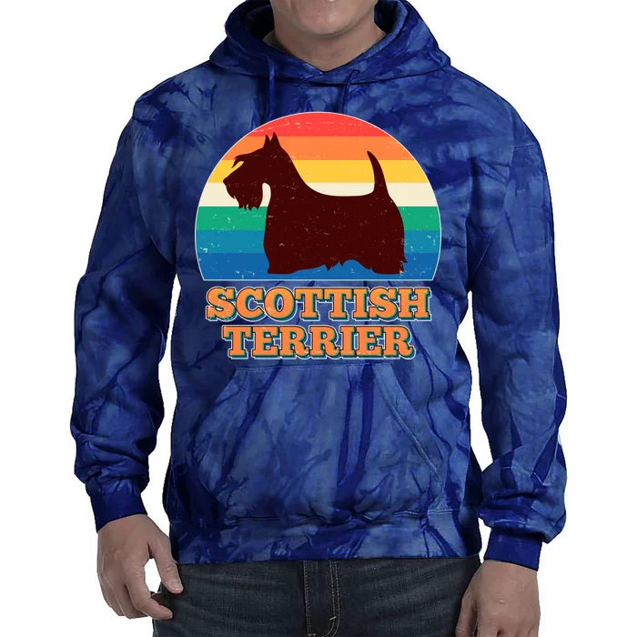 Vintage Scottish Terrier Tie Dye Hoodie