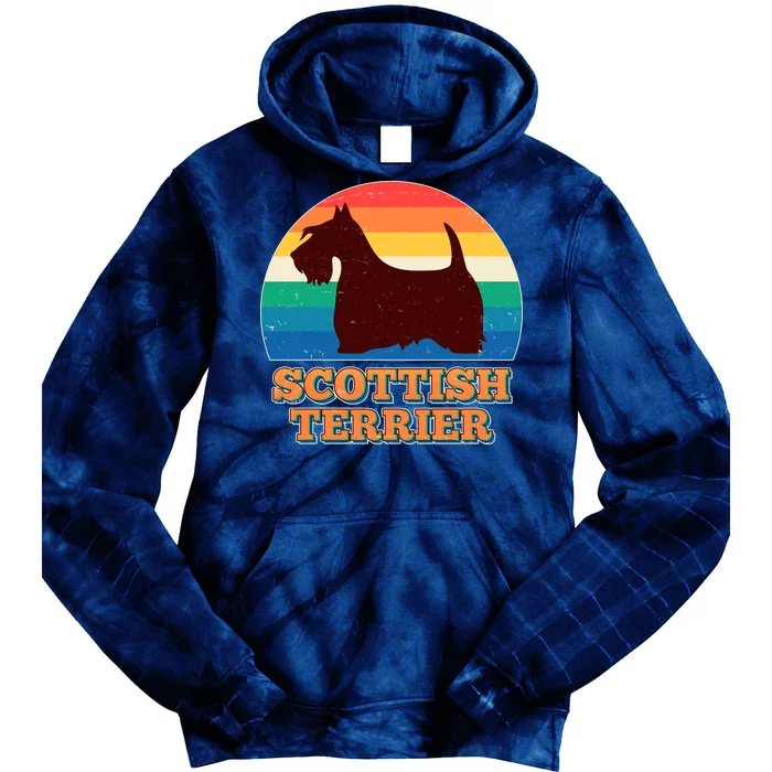 Vintage Scottish Terrier Tie Dye Hoodie