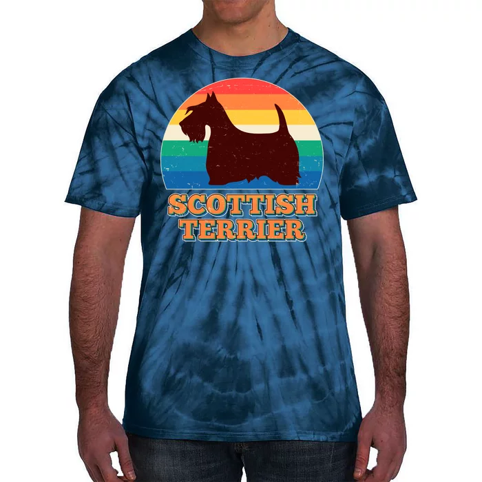 Vintage Scottish Terrier Tie-Dye T-Shirt