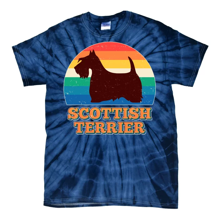 Vintage Scottish Terrier Tie-Dye T-Shirt