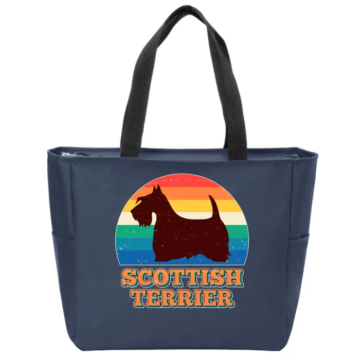 Vintage Scottish Terrier Zip Tote Bag