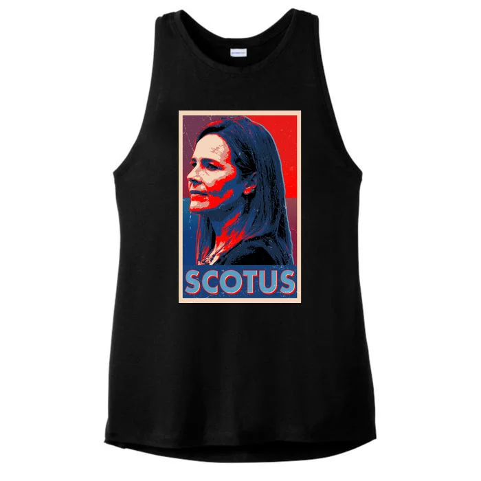 Vintage SCOTUS Amy Coney Barrett Poster Ladies Tri-Blend Wicking Tank