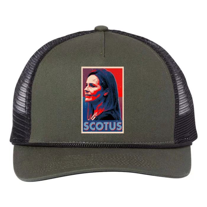 Vintage SCOTUS Amy Coney Barrett Poster Retro Rope Trucker Hat Cap