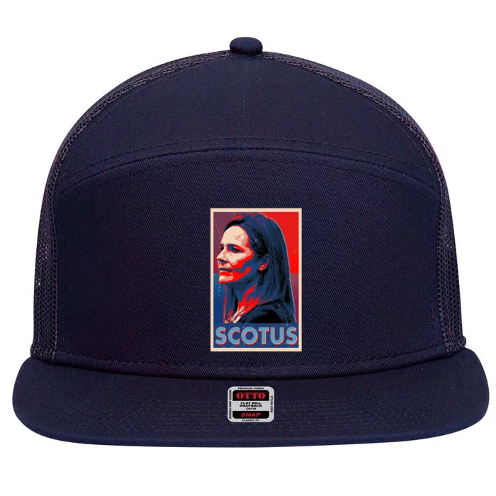 Vintage SCOTUS Amy Coney Barrett Poster 7 Panel Mesh Trucker Snapback Hat