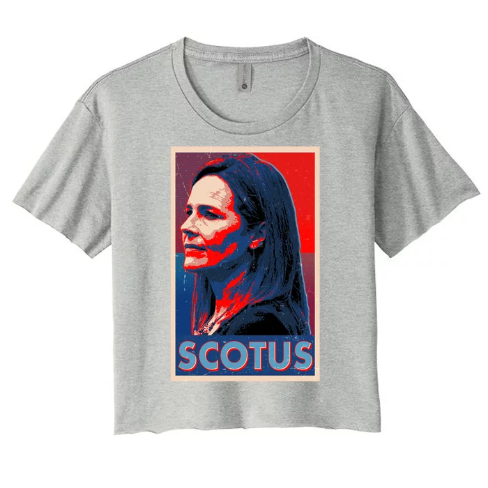 Vintage SCOTUS Amy Coney Barrett Poster Women's Crop Top Tee