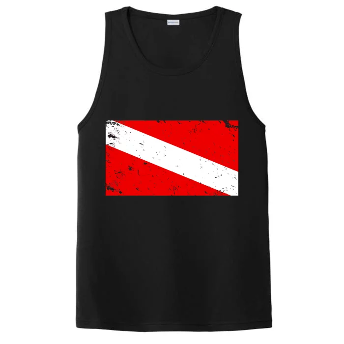 Vintage Scuba Diver Flag Performance Tank