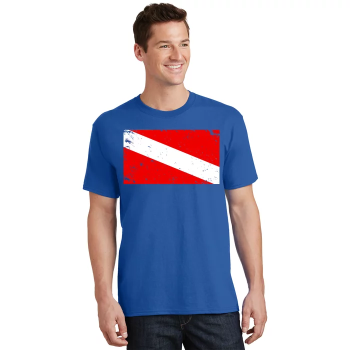 Vintage Scuba Diver Flag T-Shirt