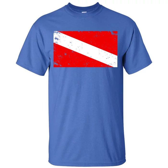 Vintage Scuba Diver Flag Tall T-Shirt