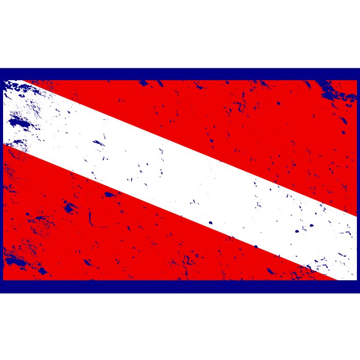 Vintage Scuba Diver Flag Bumper Sticker