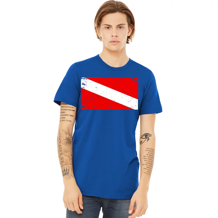 Vintage Scuba Diver Flag Premium T-Shirt