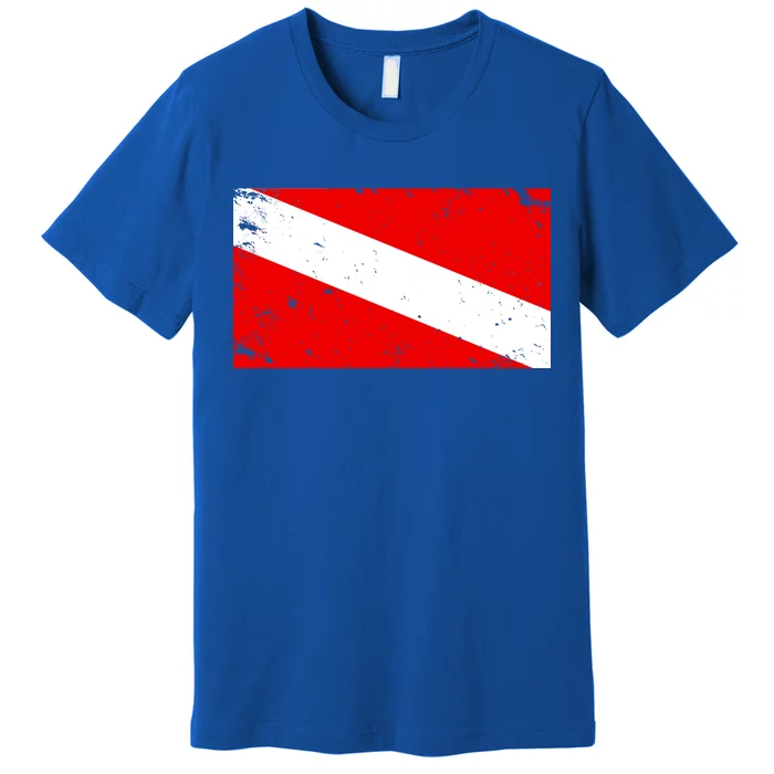 Vintage Scuba Diver Flag Premium T-Shirt