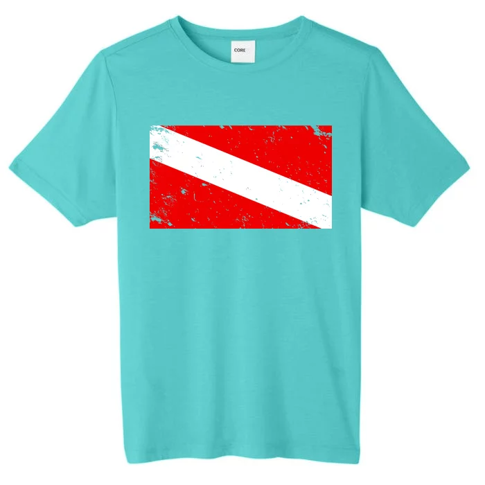 Vintage Scuba Diver Flag ChromaSoft Performance T-Shirt