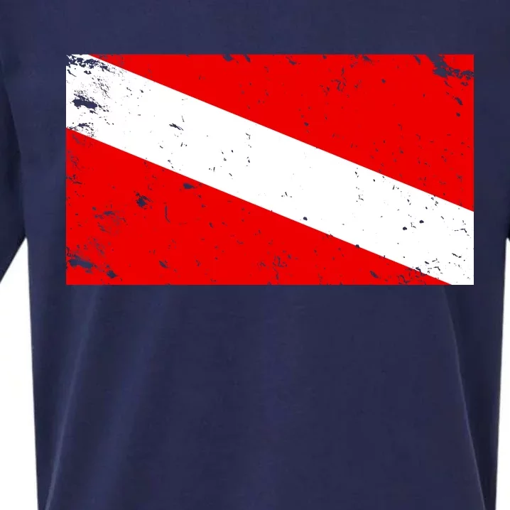 Vintage Scuba Diver Flag Sueded Cloud Jersey T-Shirt