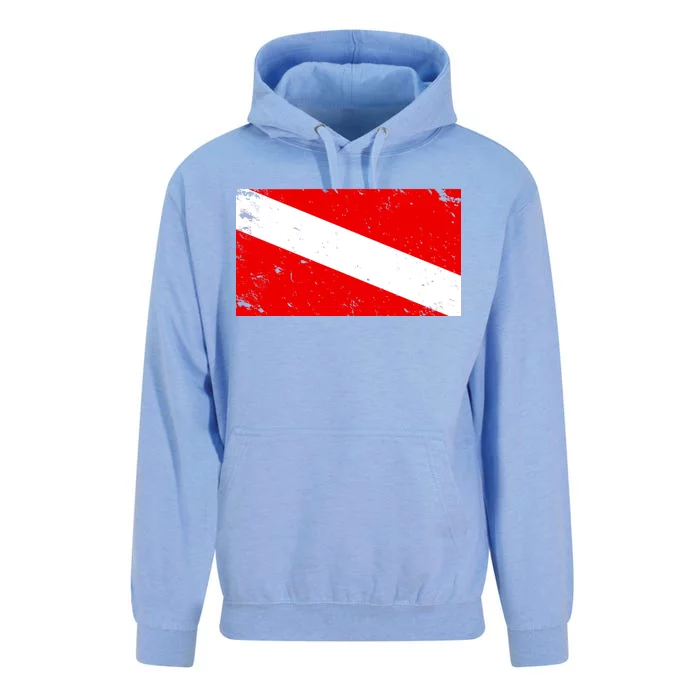 Vintage Scuba Diver Flag Unisex Surf Hoodie