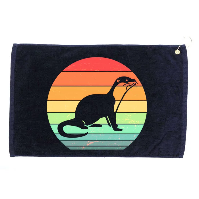 Vintage Sea Otter Grommeted Golf Towel