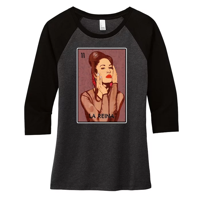 Vintage Selenas Quintanilla Women's Tri-Blend 3/4-Sleeve Raglan Shirt