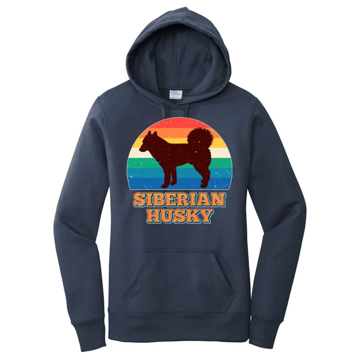 Vintage Siberian Husky Women's Pullover Hoodie