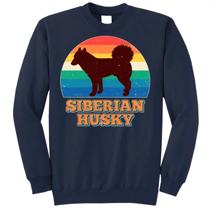 Vintage Siberian Husky Tall Sweatshirt