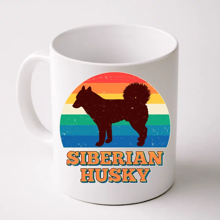 Vintage Siberian Husky Front & Back Coffee Mug