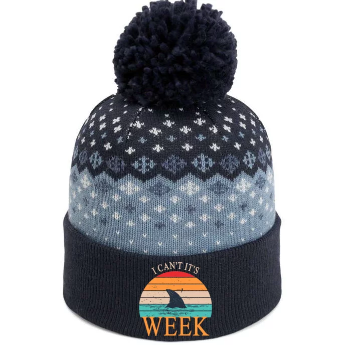 Vintage Sorry I Can't It's Week Funny Shark The Baniff Cuffed Pom Beanie