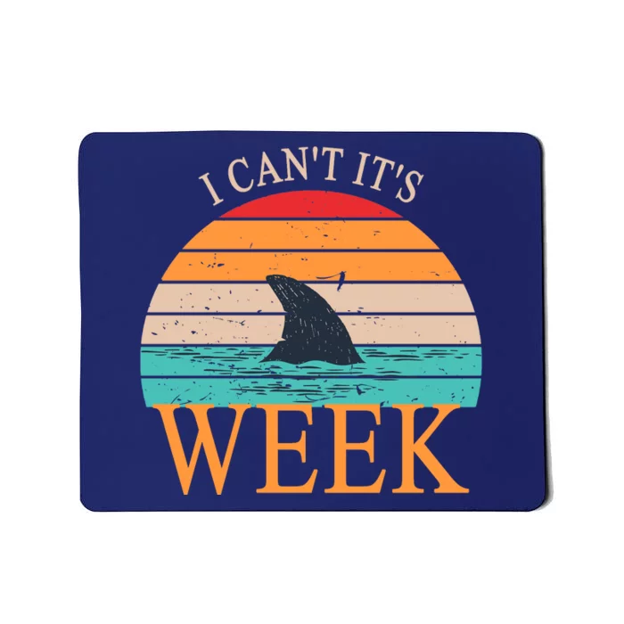 Vintage Sorry I Can't It's Week Funny Shark Mousepad